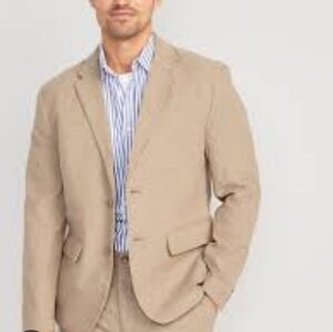 Old Navy Linen Cotton Blend Suit Jacket Blazer Beach Wedding Size XL Summer